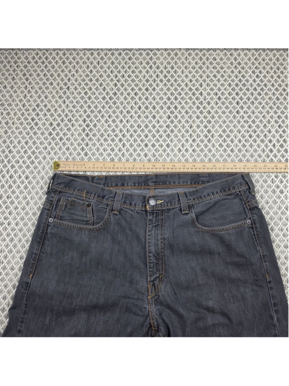 Levi’s 569 Loose Straight Black Jeans Men’s 38x30 Flap Pocket Denim Y2K